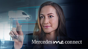 Mercedes-Benz Van Mercedes PRO connect graphic on dashboard