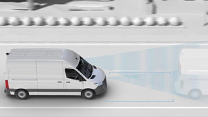 Mercedes-Benz Van active brake assist graphic