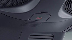 Mercedes-Benz Van emergency call button closeup