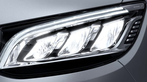 Mercedes-Benz Van led headlights closeup